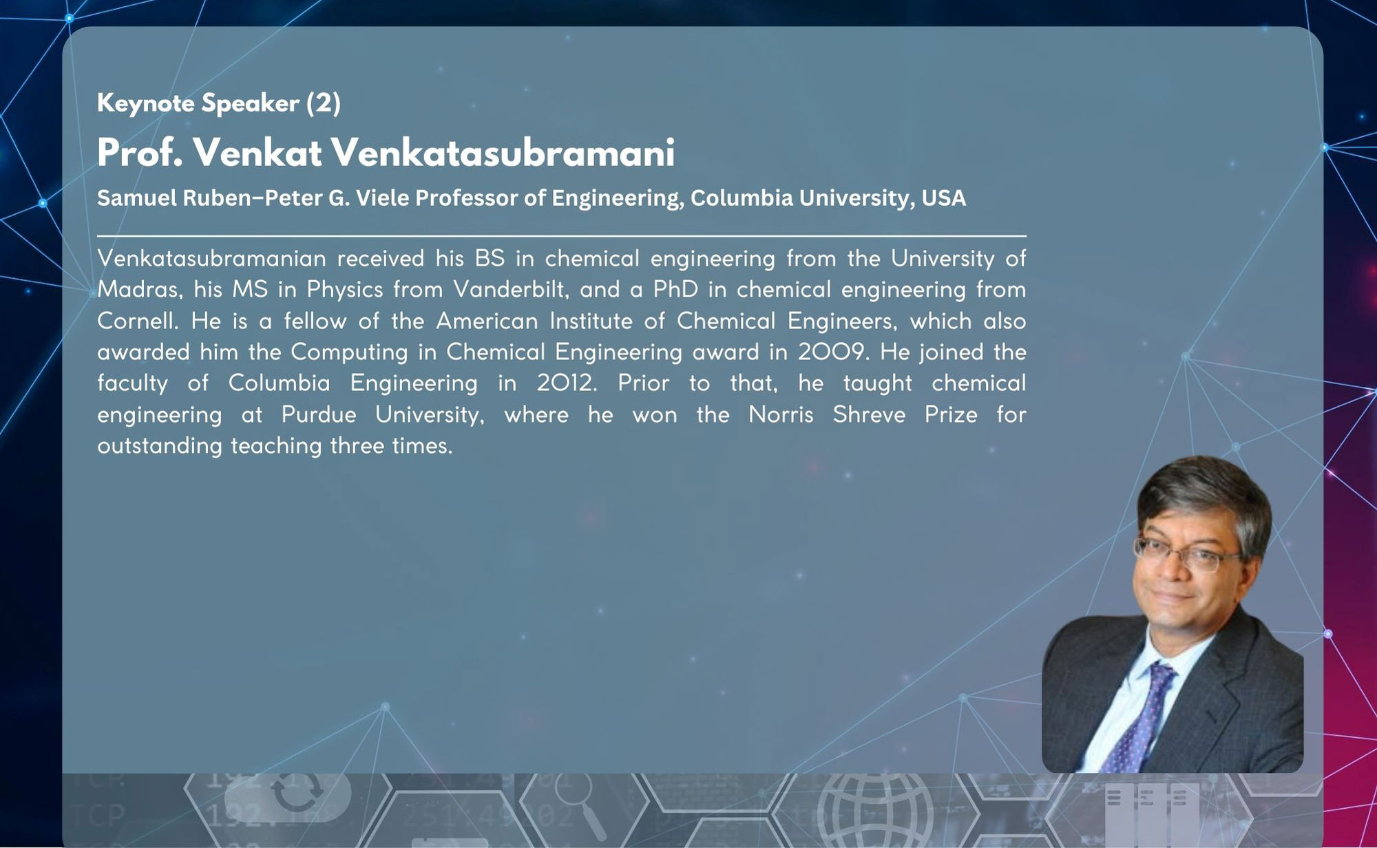 Prof. Venkat Venkatasubramani